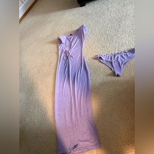 Lavender Ribbed Women's Top